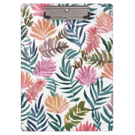 Botanische Blätter Aquarell | Florale Farben Klemmbrett