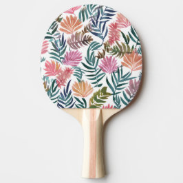 Botanische Blätter Aquarell | Florale Farben Tischtennis Schläger