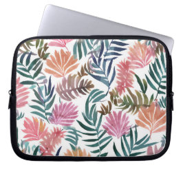 Botanische Blätter Aquarell | Florales Farbige Bla Laptopschutzhülle