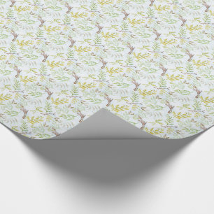 *~* Botanische Blätter aus grünem  Geschenkpapier