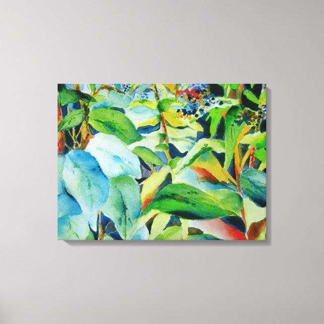 Botanische Blätter Canvas Print 24 x 18 Leinwanddruck (Vorderseite)