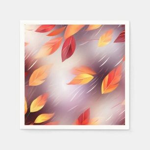 Botanische Blätter des abstrakten Herbstes Serviette