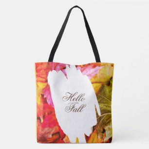 Botanische Blätter farbenfrohe Trendy Herbst Hallo