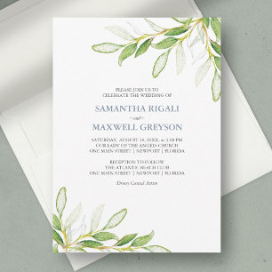 Botanische Blätter Garten Hochzeit Einladung