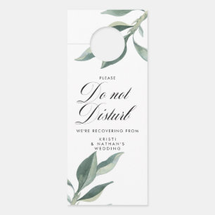 Botanische Blätter Hochzeiten stören nicht das Zei Türanhänger