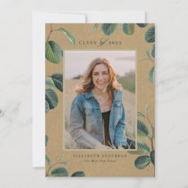 Botanische Blätter Kraft Foto Abschluss Ankündigung