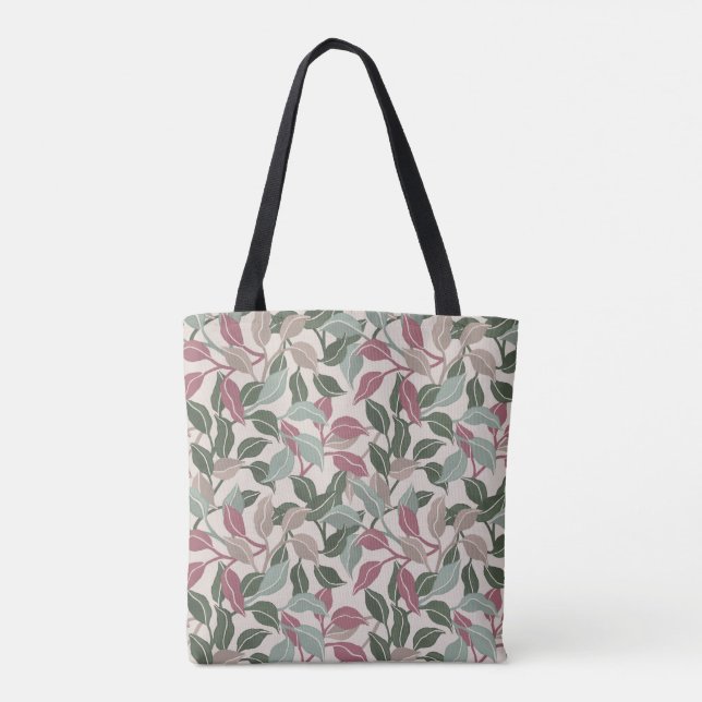 Botanische Blätter Salbei Rot Neutral Stylisch (Rückseite)