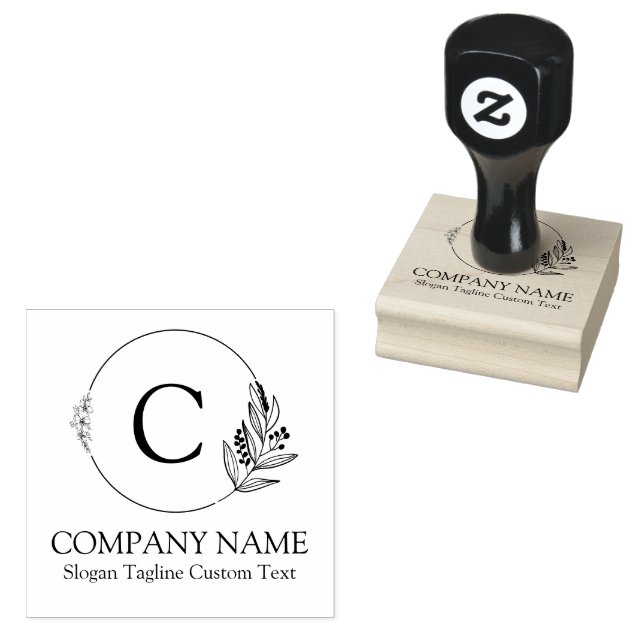 Botanische Blätter und Blume nach Kundenwunsch Gummistempel (Stempel)