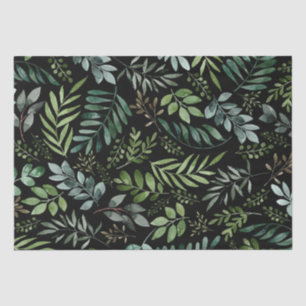 Botanische Blätter Wasserfarbe  Seidenpapier