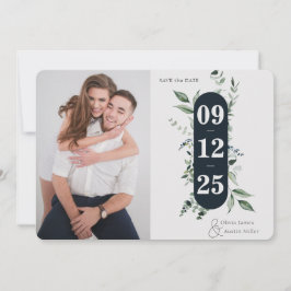 Botanische Blattgrüne Save the Date