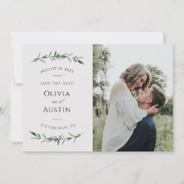 Botanische Blattgrüne Save the Date