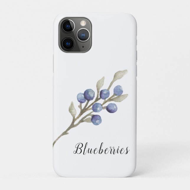 Botanische Blaubeeren Case-Mate iPhone Hülle (Rückseite)