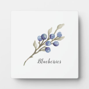 Botanische Blaubeeren Fotoplatte