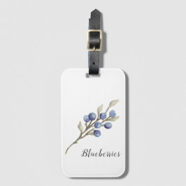 Botanische Blaubeeren Gepäckanhänger