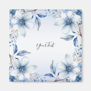 Botanische blaue Blumen Magnet
