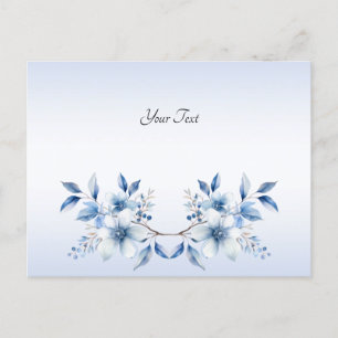 Botanische blaue Blumen Postkarte