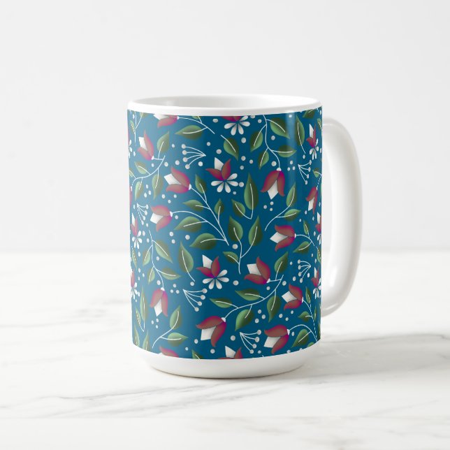 Botanische Bliss-Tasse Kaffeetasse (VorderseiteRechts)