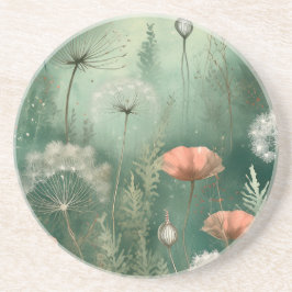 Botanische Bliss: von der KI generierte Blume Getränkeuntersetzer