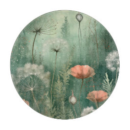 Botanische Bliss: von der KI generierte Blume Schneidebrett