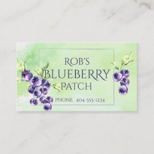 Botanische Blueberries Business Card Visitenkarte