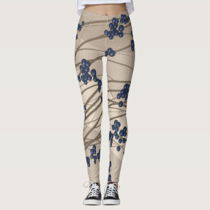 Botanische Blueberry Branches Leggings