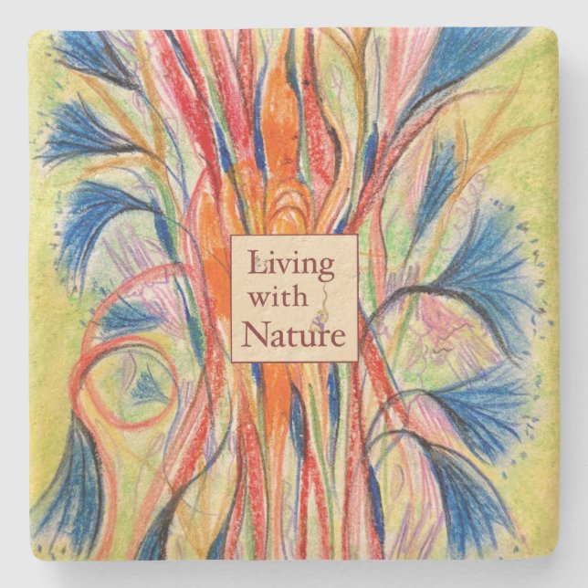 Botanische Blume Bloom - Anpassbar Steinuntersetzer (Vorderseite)