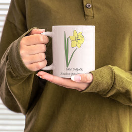 Botanische Blume Daffodil Pastel Kaffeetasse