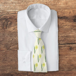 Botanische Blume Daffodil Pastel Krawatte