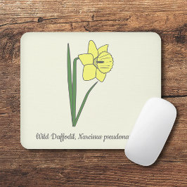 Botanische Blume Daffodil Pastel Mousepad