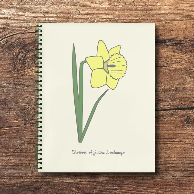 Botanische Blume Daffodil Pastel Notizbuch (Botanical Daffodil Notebook)