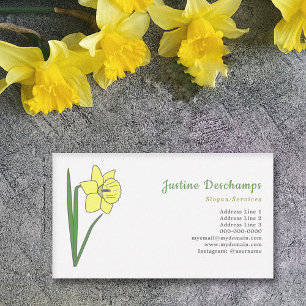 Botanische Blume Daffodil Pastel Visitenkarte