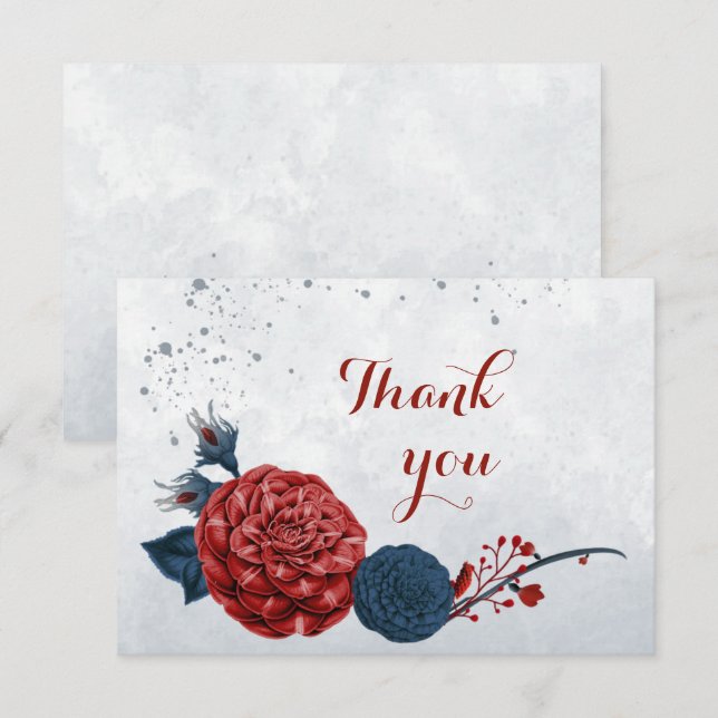botanische Blume Dankeskarte (Vorne/Hinten)
