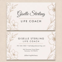 Botanische Blume des Life Coach Schwarz und Schwar