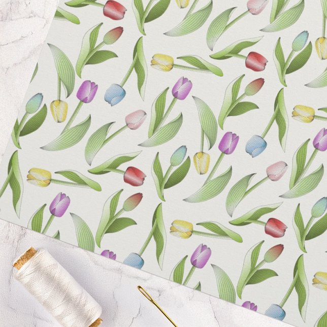 Botanische Blume des modernen Tulip Stoff (Von Creator hochgeladen)