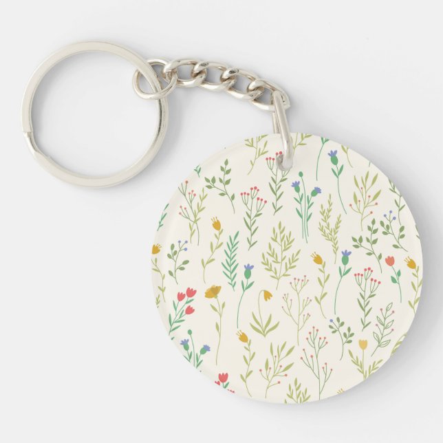 Botanische Blume-Frühling Schlüsselanhänger (Vorderseite)