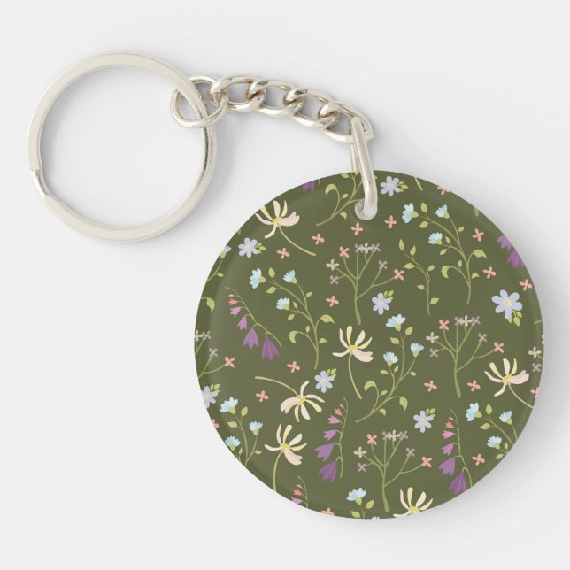 Botanische Blume-Frühling Schlüsselanhänger (Vorderseite)
