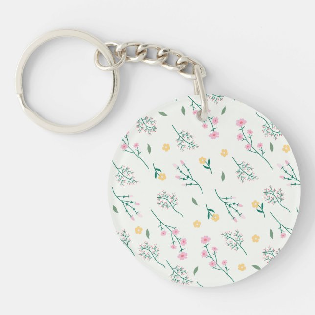 Botanische Blume-Frühling Schlüsselanhänger (Vorderseite)
