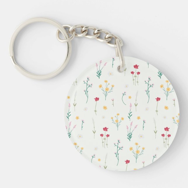 Botanische Blume-Frühling Schlüsselanhänger (Vorderseite)