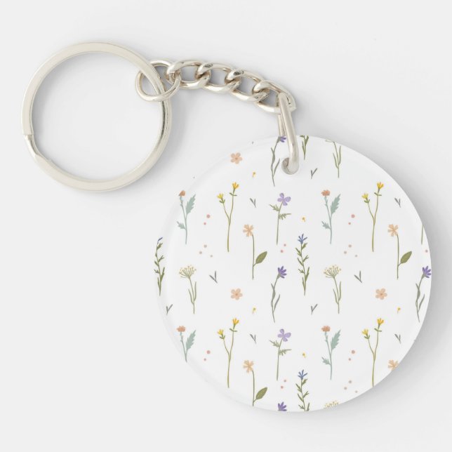 Botanische Blume-Frühling Schlüsselanhänger (Vorderseite)