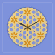 Botanische Blume Gelb und Blau auf Girly Floral