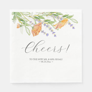 Botanische Blume Hochzeiten von Napkins Serviette
