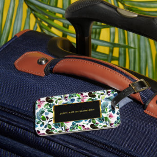 Botanische Blume im Wasser elegant Gepäckanhänger