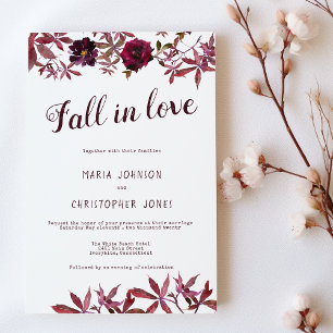 Botanische Blume im Wasserbereich fallen bei Hochz Einladung