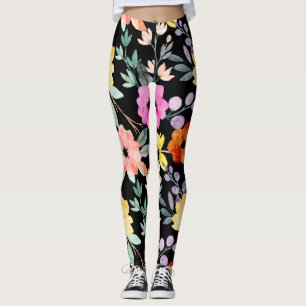 Botanische Blume in modernen Wasserfarben Leggings