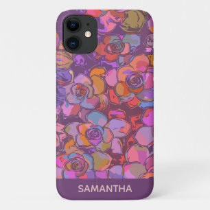 Botanische Blume Lila Blumenkunst Personalisiert Case-Mate iPhone Hülle