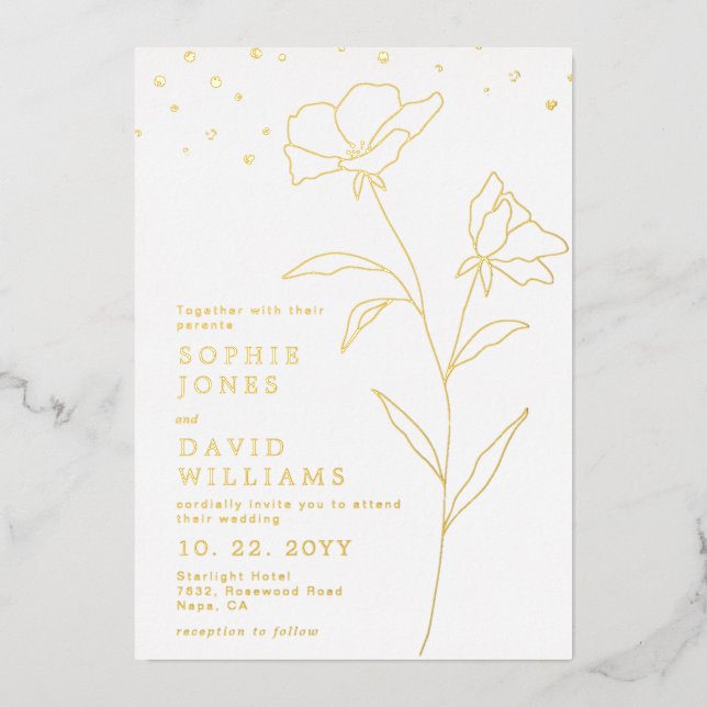 Botanische Blume Locarno Folieneinladung (Vorderseite)