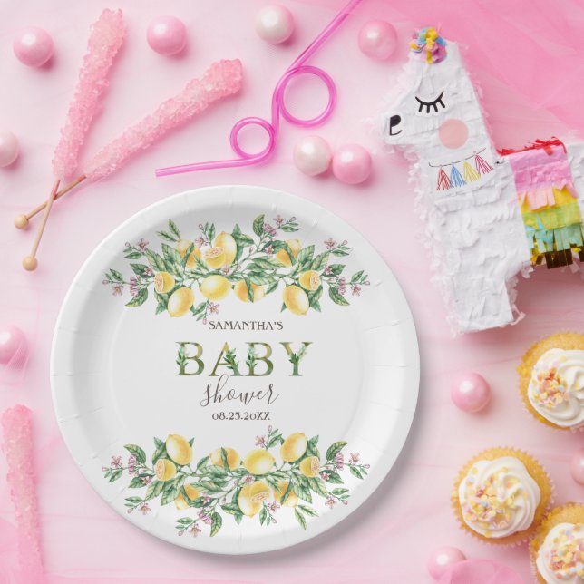 Botanische Blume Pappteller (Party)