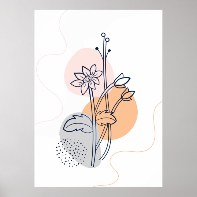 Botanische Blume Poster (Vorne)