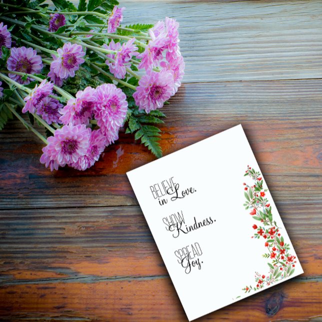 Botanische Blume Rot-Aquarell Feiertagskarte (Von Creator hochgeladen)