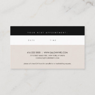 Botanische Blume Streifen Salon Stellenkarte Visitenkarte